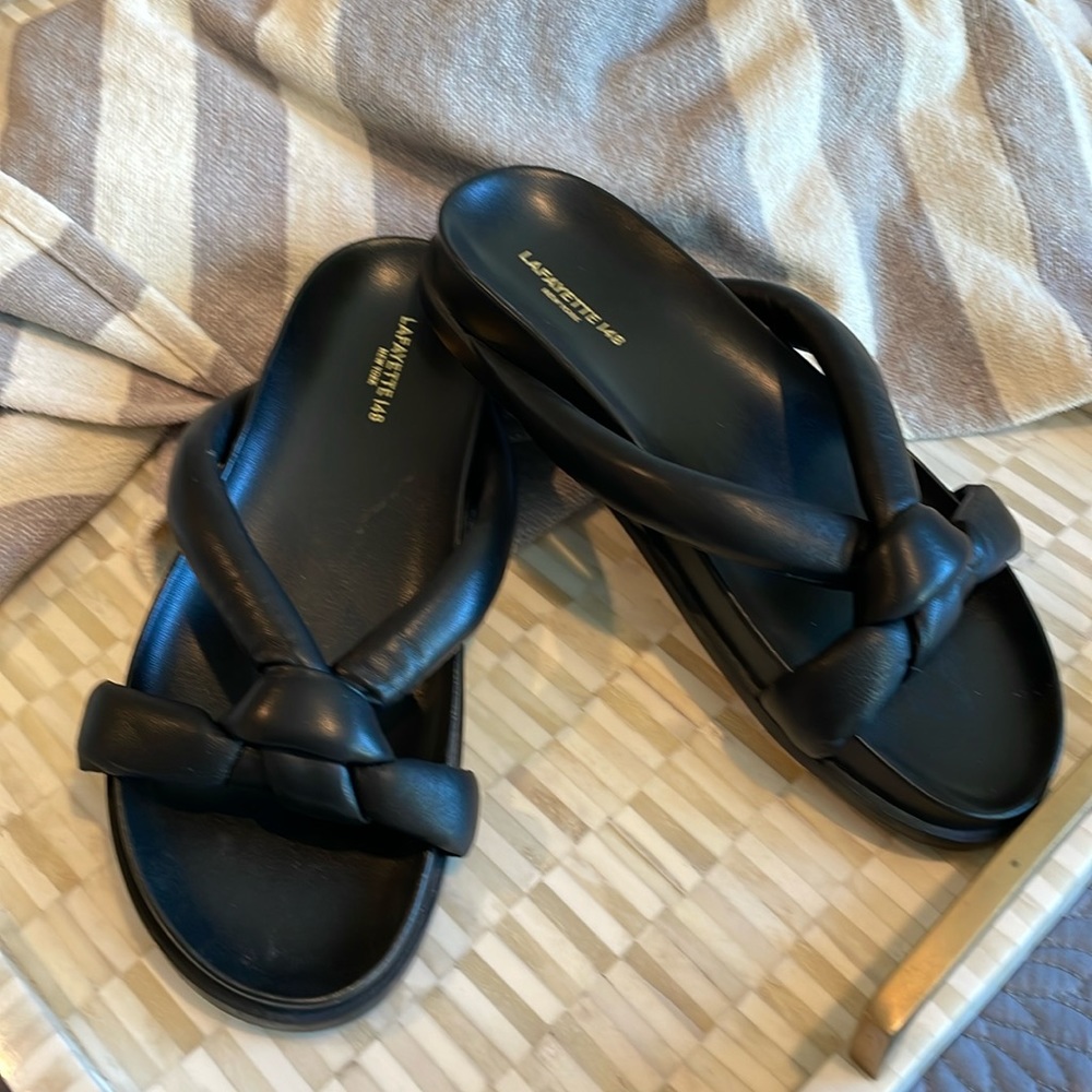 Lafayette 148 New York black slides (ml)